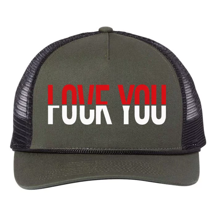 Love You Fuck You Retro Rope Trucker Hat Cap