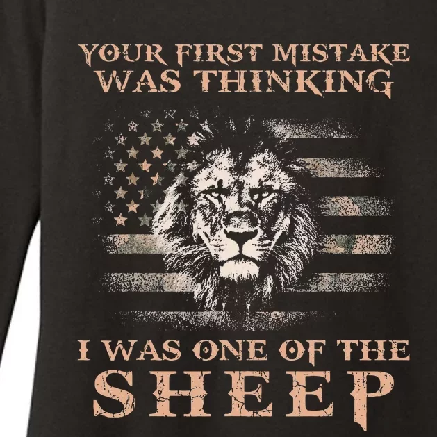 Lion Your First Mistake Was Thinking I Was One Of The Sheep Womens CVC Long Sleeve Shirt