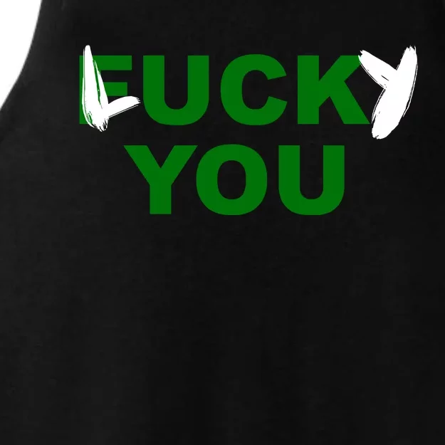 Lucky You F*ck You Funny St Patrick's Day Ladies Tri-Blend Wicking Tank