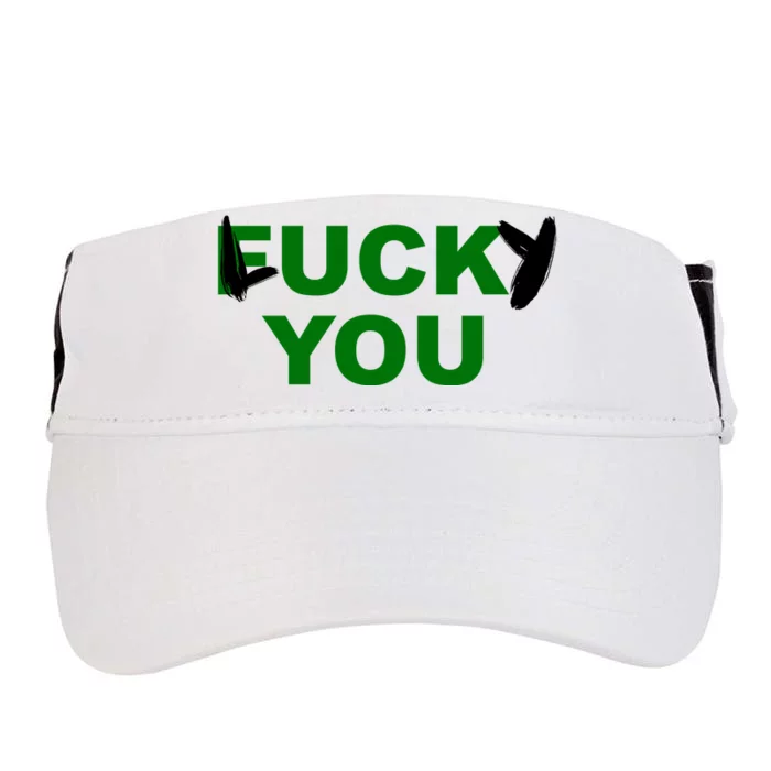 Lucky You F*ck You Funny St Patrick's Day Adult Drive Performance Visor