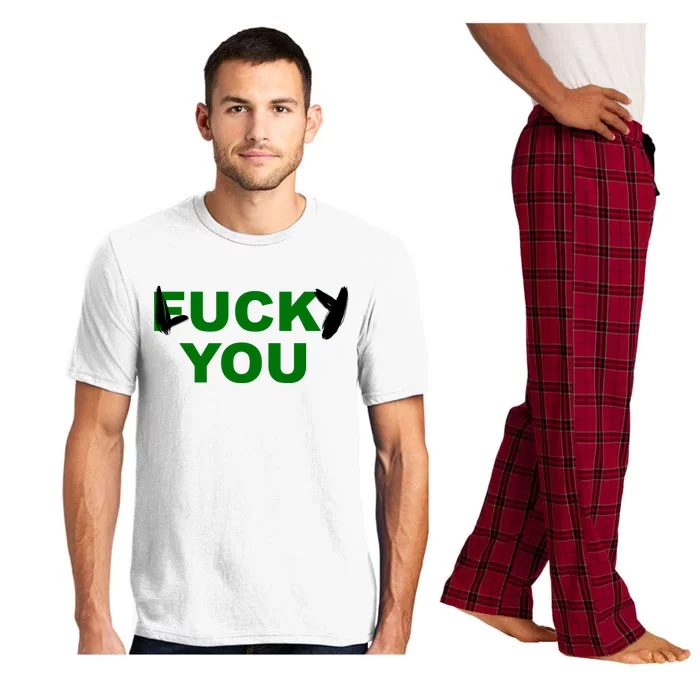 Lucky You F*ck You Funny St Patrick's Day Pajama Set