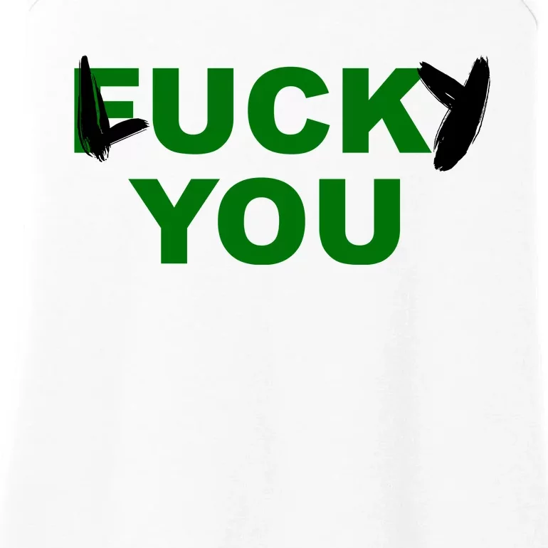 Lucky You F*ck You Funny St Patrick's Day Ladies Essential Tank