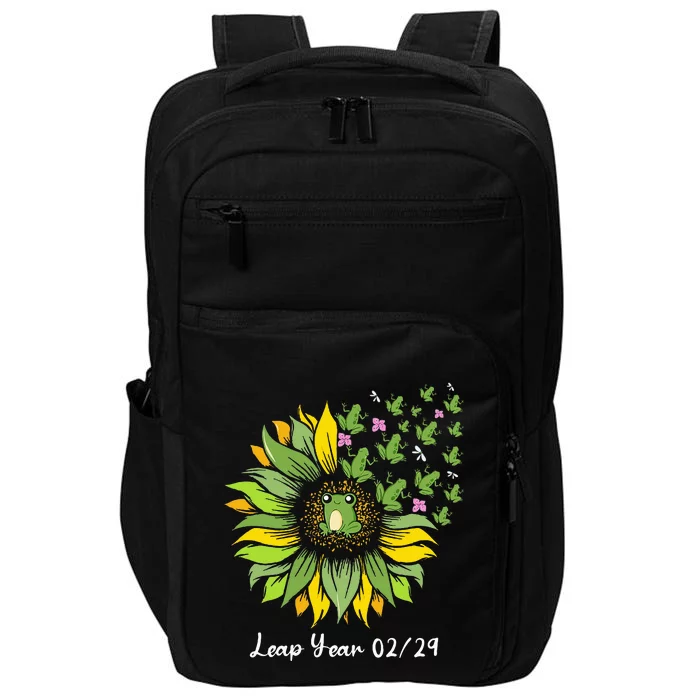 Leap Year Flying Frogs Sunflower Feb 29 2024 Impact Tech Backpack