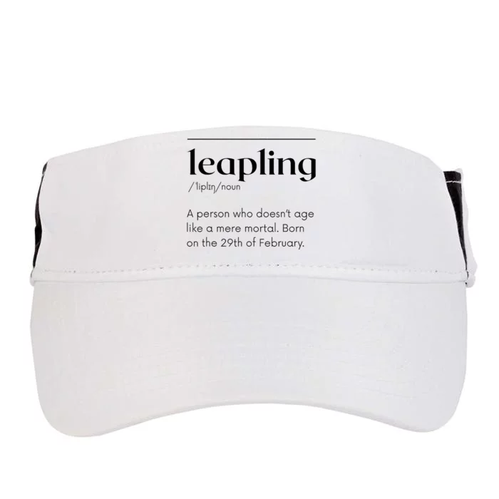 Leap Year February 29 Leapling Definition Funny Birthday Adult Drive Performance Visor