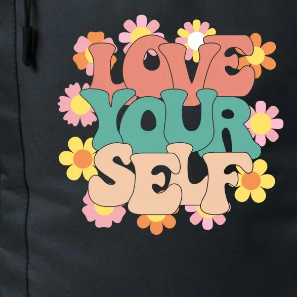 Love Yourself Floral Positive Quote Daily Commute Backpack