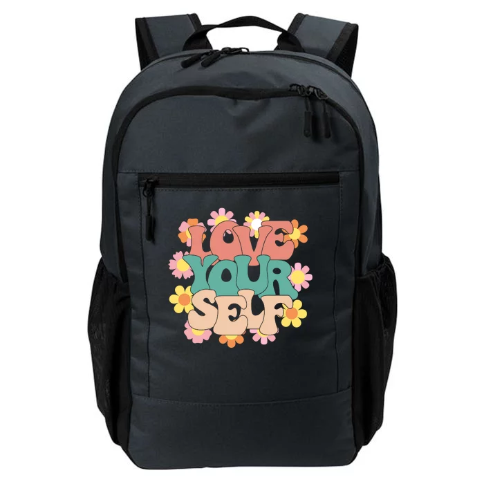 Love Yourself Floral Positive Quote Daily Commute Backpack