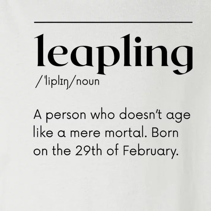 Leap Year February 29 Leapling Definition Funny Birthday Toddler Long Sleeve Shirt