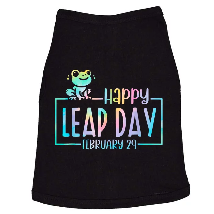 Leap Year February 29 Birthday Cute Frog Happy Leap Day Doggie Tank