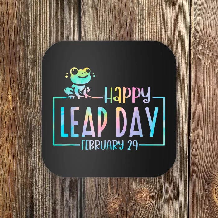 Leap Year February 29 Birthday Cute Frog Happy Leap Day Coaster