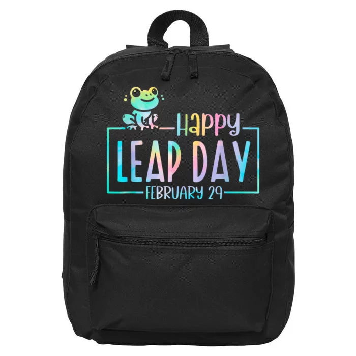 Leap Year February 29 Birthday Cute Frog Happy Leap Day 16 in Basic Backpack