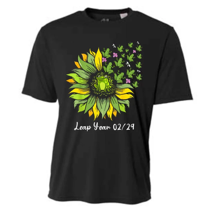 Leap Year Flying Frogs Sunflower Feb 29 2024 Cooling Performance Crew T-Shirt