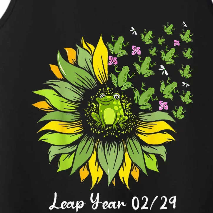 Leap Year Flying Frogs Sunflower Feb 29 2024 Performance Tank