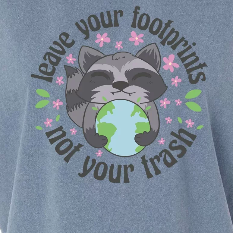 Leave Your Footprints Not Your Trash Earth Day Garment-Dyed Women's Muscle Tee