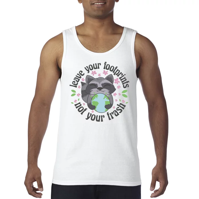 Leave Your Footprints Not Your Trash Earth Day Tank Top