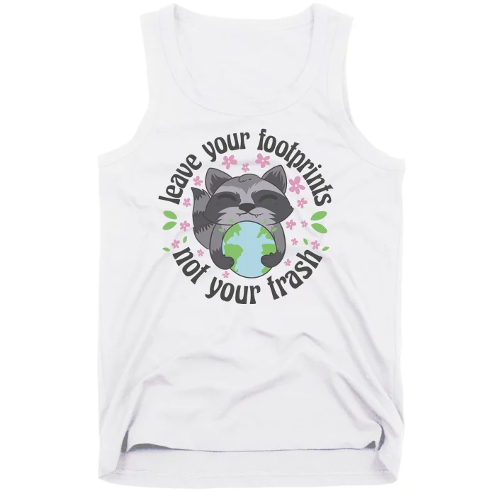 Leave Your Footprints Not Your Trash Earth Day Tank Top