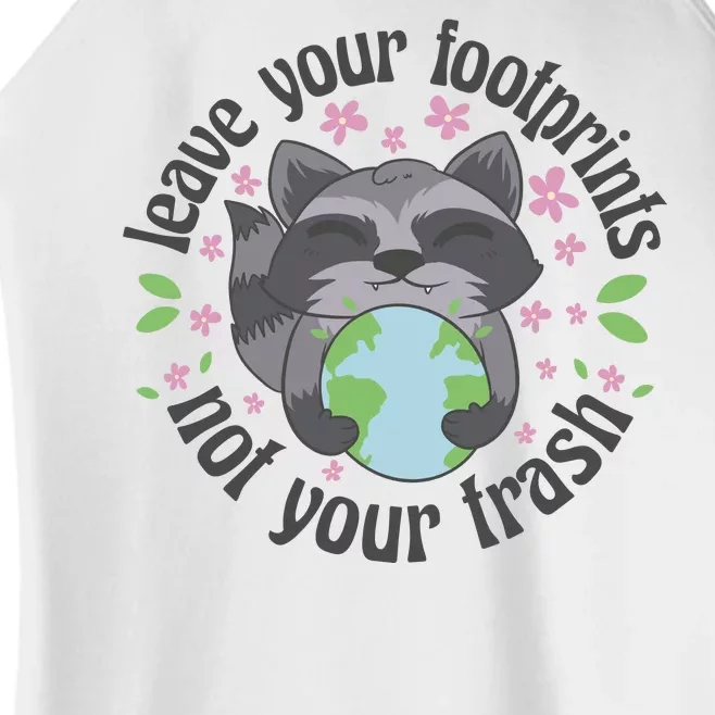 Leave Your Footprints Not Your Trash Earth Day Women’s Perfect Tri Rocker Tank