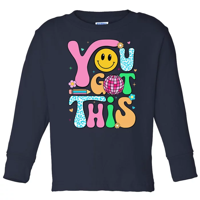 Leopard You Got This Testing Day For Teacher Toddler Long Sleeve Shirt