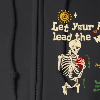 Let Your Heart Lead The Way Skeleton Full Zip Hoodie