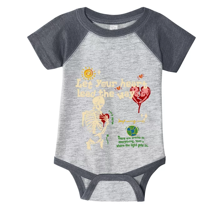 Let Your Heart Lead The Way Skeleton Infant Baby Jersey Bodysuit