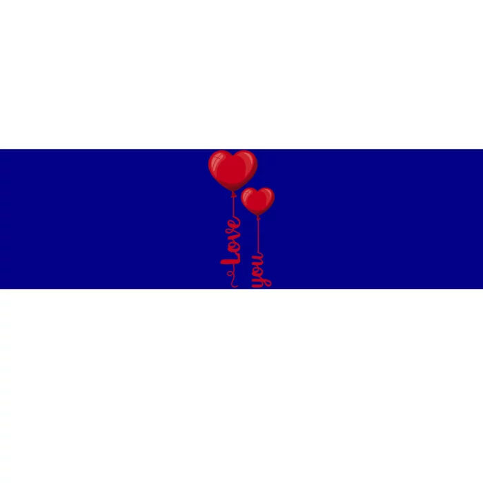 Love You Heart Balloons Valentine's Day Cute Gift Bumper Sticker