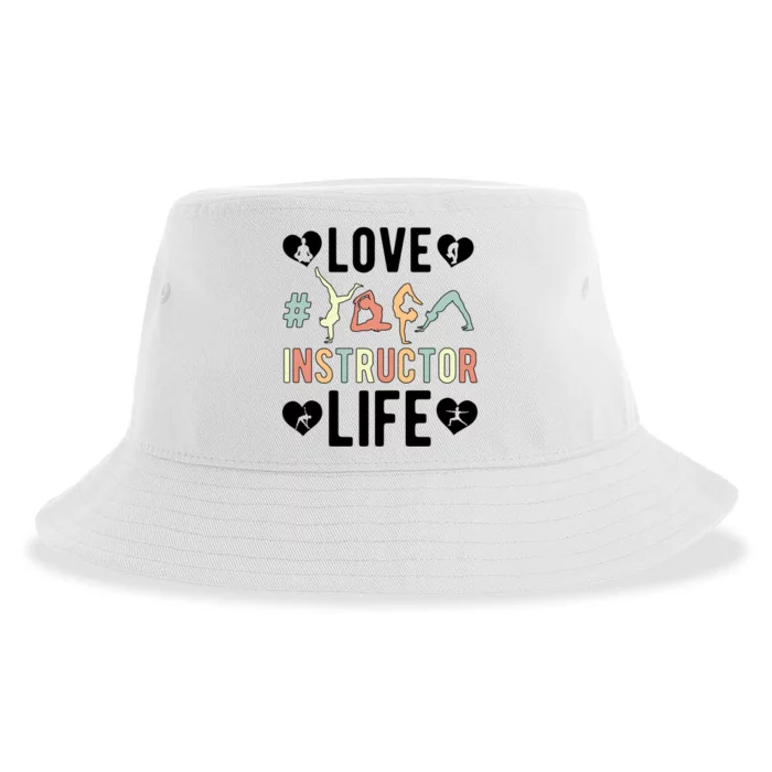 Love Yoga Instructor Life Yoga Teacher Gift Sustainable Bucket Hat