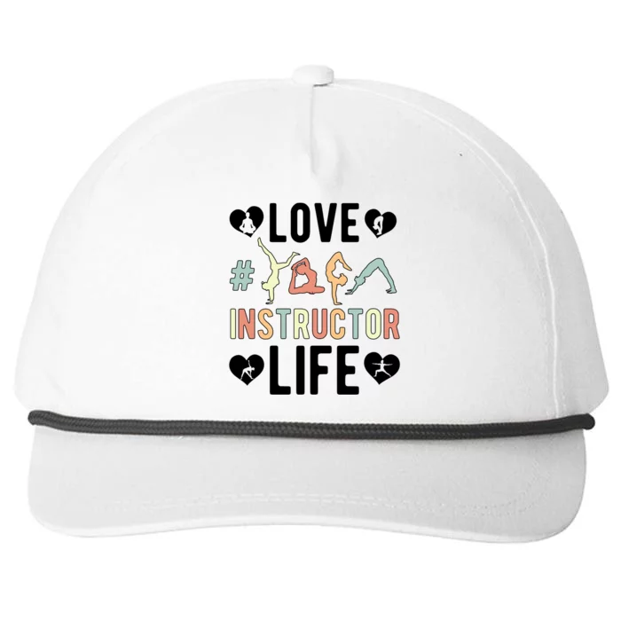 Love Yoga Instructor Life Yoga Teacher Gift Snapback Five-Panel Rope Hat