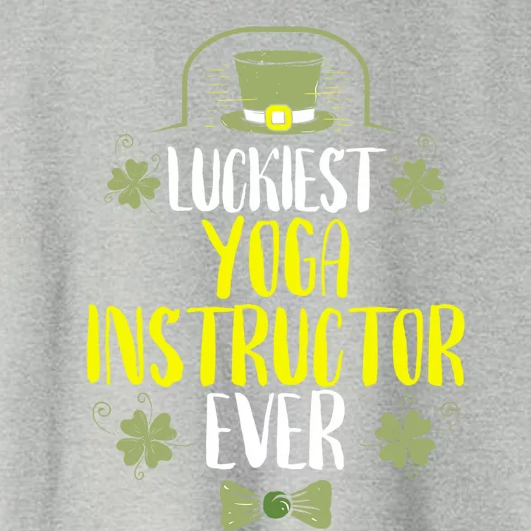 Luckiest Yoga Instructor Ever St Patricks Day Gift Women's Crop Top Tee