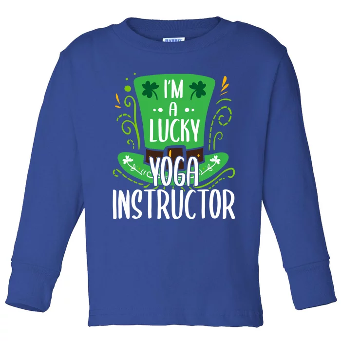 Lucky Yoga Instructor St Patricks Day Yoga Instructors Cute Gift Toddler Long Sleeve Shirt