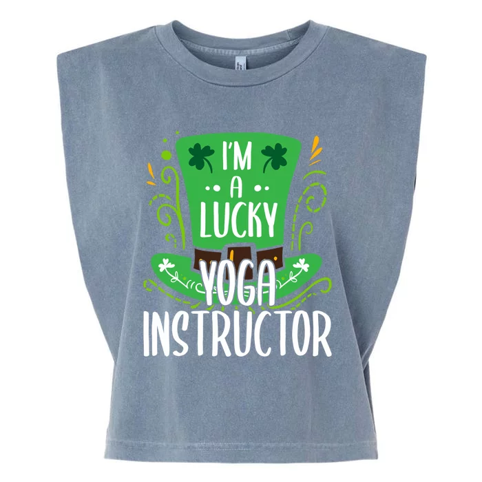 Lucky Yoga Instructor St Patricks Day Yoga Instructors Cute Gift Garment-Dyed Women's Muscle Tee