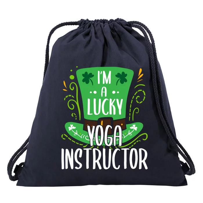 Lucky Yoga Instructor St Patricks Day Yoga Instructors Cute Gift Drawstring Bag