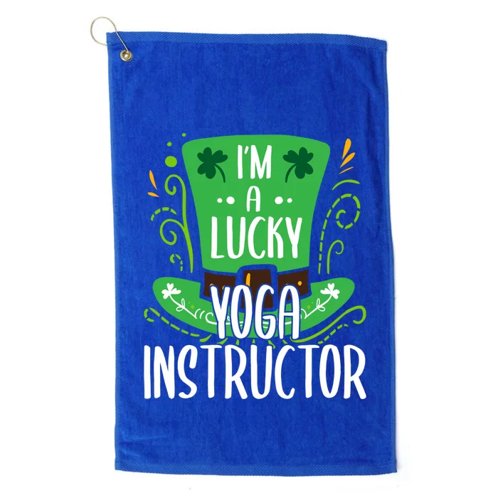 Lucky Yoga Instructor St Patricks Day Yoga Instructors Cute Gift Platinum Collection Golf Towel