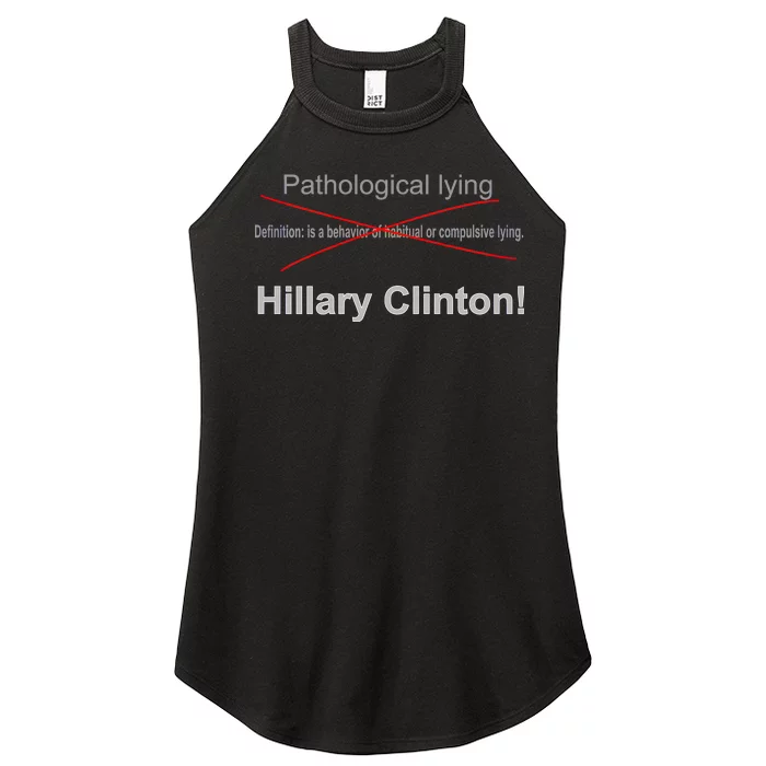 Lying Hillary Clinton Funny Definition Women’s Perfect Tri Rocker Tank