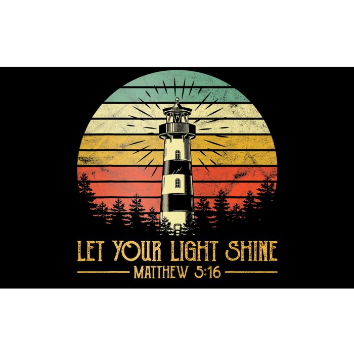 Let Your Light Shine Christian Believer Religious Lighthouse Bumper Sticker