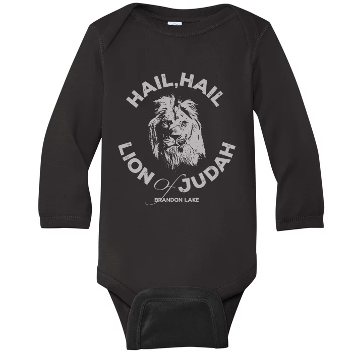 Let Your Lion Out Hail Lion Of Judah Baby Long Sleeve Bodysuit