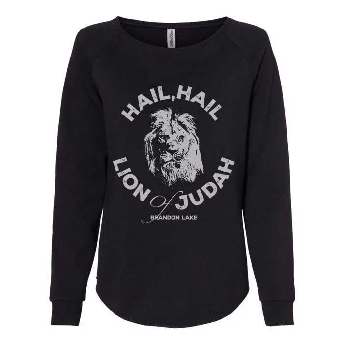 Let Your Lion Out Hail Lion Of Judah Womens California Wash Sweatshirt