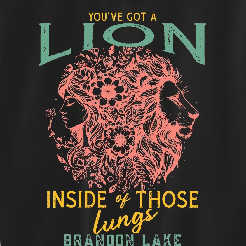 Let Your Lion Out B.R.A..N.Do..N. L.A.K.E. Merch Praise Jesus Kids Sweatshirt