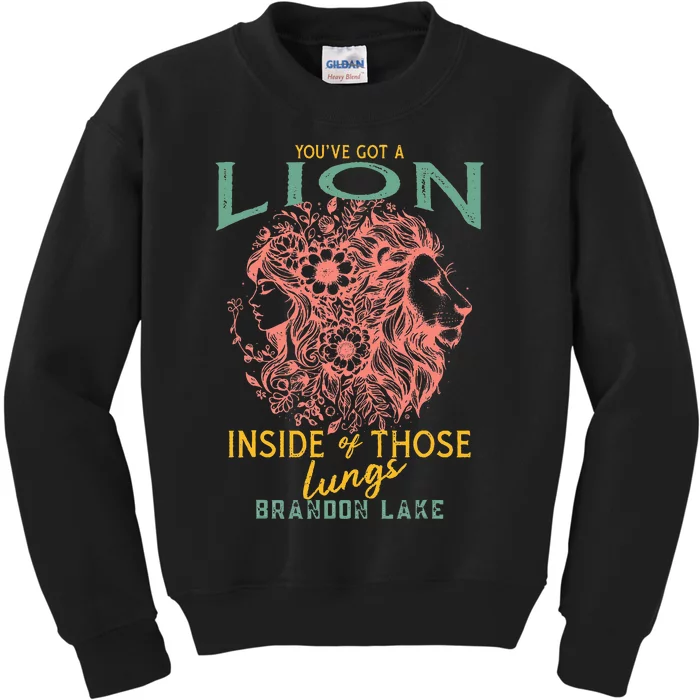 Let Your Lion Out B.R.A..N.Do..N. L.A.K.E. Merch Praise Jesus Kids Sweatshirt