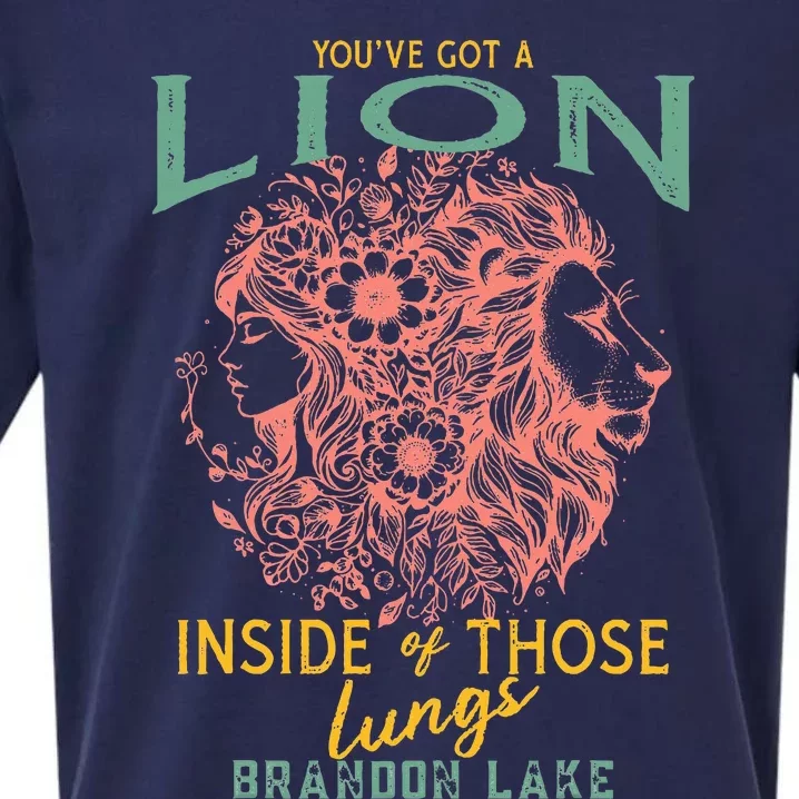 Let Your Lion Out B.R.A..N.Do..N. L.A.K.E. Merch Praise Jesus Sueded Cloud Jersey T-Shirt