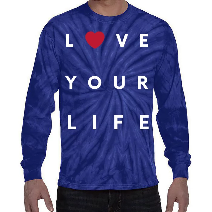 Love Your Life Heart Tie-Dye Long Sleeve Shirt