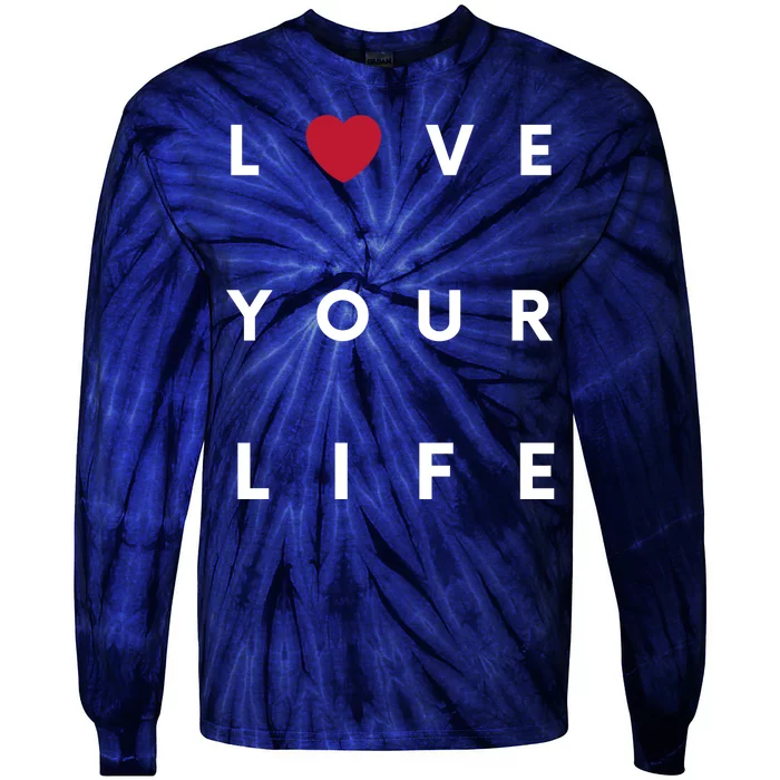 Love Your Life Heart Tie-Dye Long Sleeve Shirt