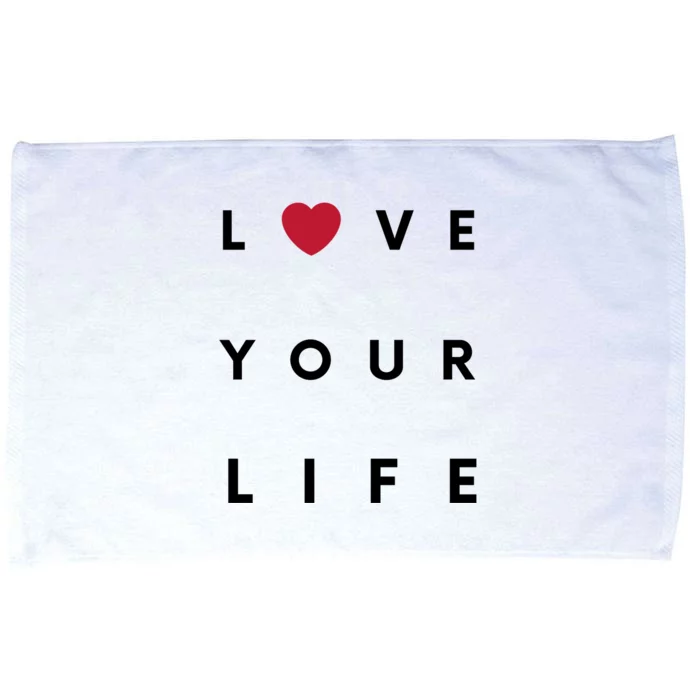 Love Your Life Heart Microfiber Hand Towel