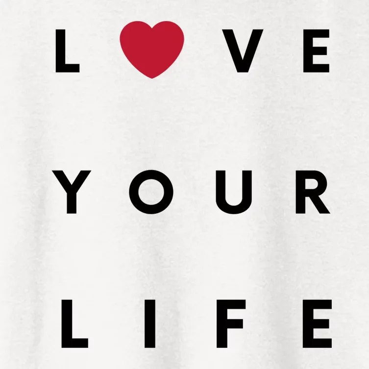 Love Your Life Heart Women's Crop Top Tee