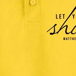 Let Your Light Shine Matthew 5:16 Dry Zone Grid Performance Polo