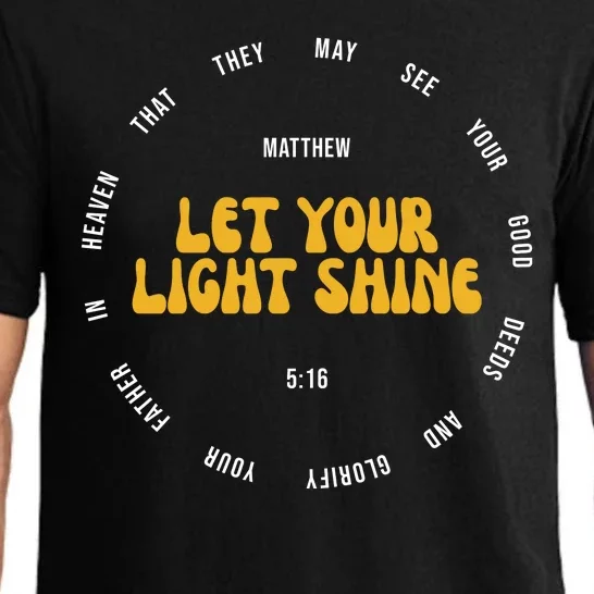 Let You Light Shine Matthew 5:16 Positive Bible Verse Pajama Set