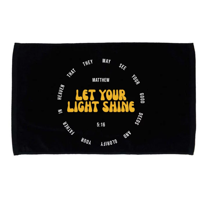 Let You Light Shine Matthew 5:16 Positive Bible Verse Microfiber Hand Towel