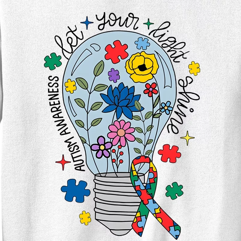 Let Your Light Shine Autism Awareness Month Mom Sweatshirt