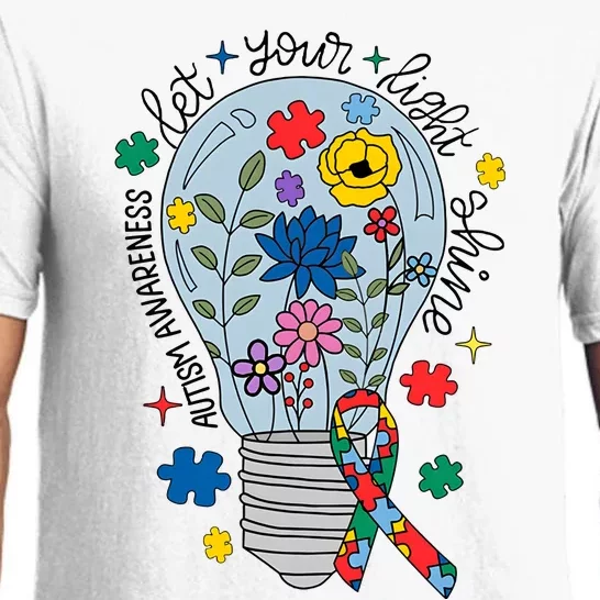 Let Your Light Shine Autism Awareness Month Mom Pajama Set