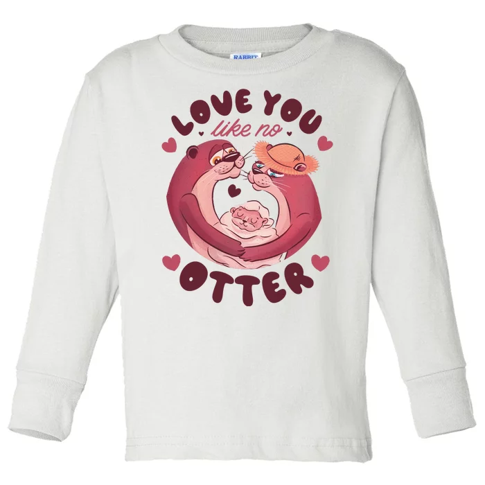 Love You Like No Otter Cute Toddler Long Sleeve Shirt