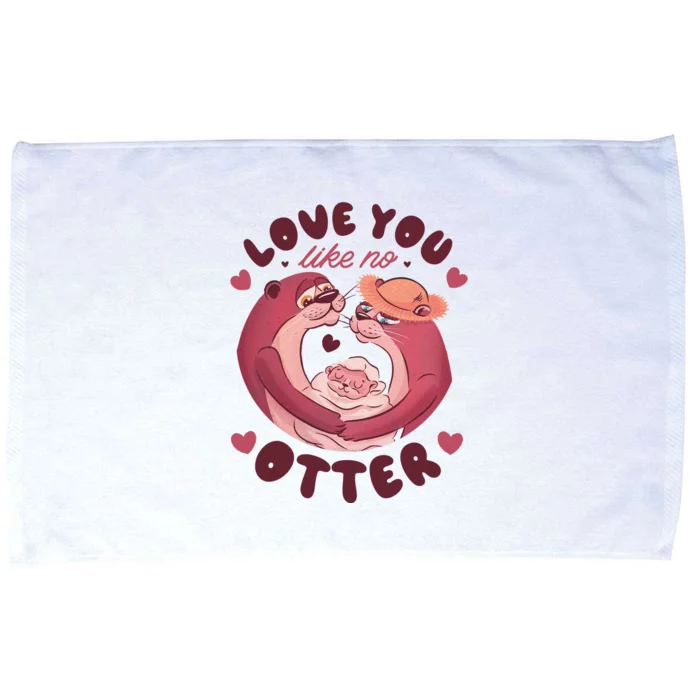 Love You Like No Otter Cute Microfiber Hand Towel