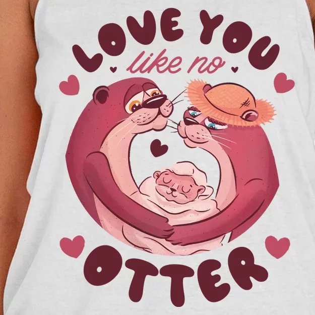 Love You Like No Otter Cute Women's Knotted Racerback Tank